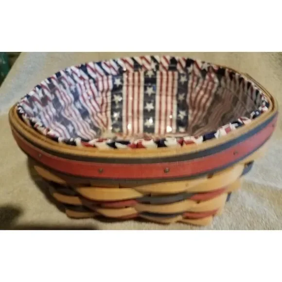 Vintage Longaberger 1999 All American Collection Blue Ribbon Bread Basket - Picture 3 of 7